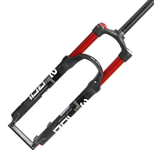 Fourches VTT : WLDOCA Suspension VTT Fourche à air Alliage de magnésium Double épaule Double air Ligne d'huile Serrure Fourche Droite 26 / 27.5 / 29 ''Accessoires de pièce de vélo, Rouge, 26