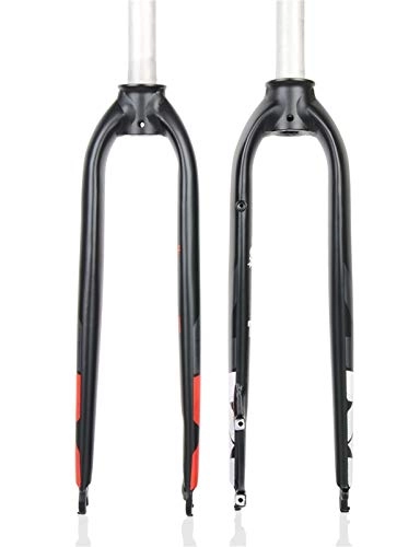 Fourches VTT : WULE-RYP Fourchette de vélo 26 27.5 & 29"Pouce VTT VTT Fourche Avant Fourche en Aluminium Bicyclette Bicyclette Frein Dur Fork Fork Vélo de Montagne 26ER 26ER (Color : Matte Black White)