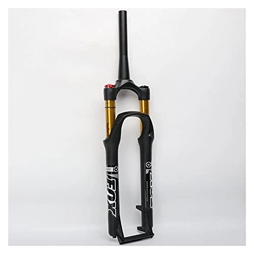 Fourches VTT : XIAOFENG-R Fourche de vélo Fourche à Suspension de VTT de Montagne 27.5 Suspension d'air Conique 32 mm MTB Choc Avant de Bicyclette (Color : 275 Tapered Gold)