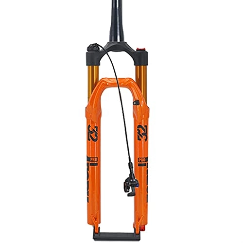 Fourches VTT : XIAOFENG-R Fourche de vélo Vélo de Montagne Tube d'ouverture Fork Avant Fork Fork Contrôle de Fil Ajustement d'amortissement 27, 5 Pouces Course 120mm (Color : Orange, Size : 27.5inch)