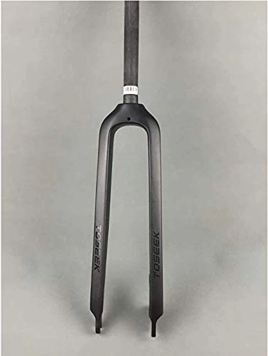 Fourches VTT : Xiaomei 26 / 27.5 / 29er Mountain MTB Bike Forks Carbon Rigid Disc Brake Fork Straight Tube Fork 26 Noir