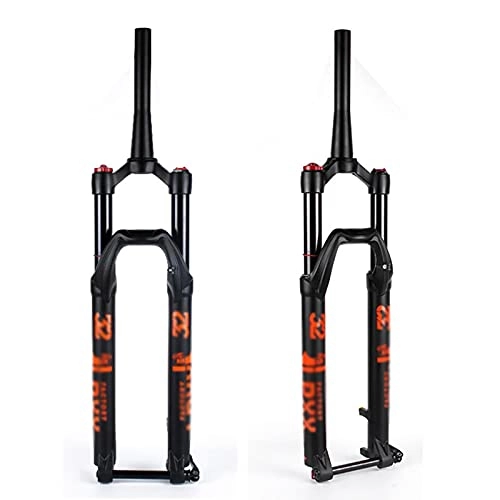 Fourches VTT : XRDSHY Air Fourche Suspension pour Vélo 27.5 / 29" VTT Double Épaule Une Descente Descente Rappel Amortisseur Voyage 140mm Amortissement Frein Disque QR DH / AM, black-27.5inch