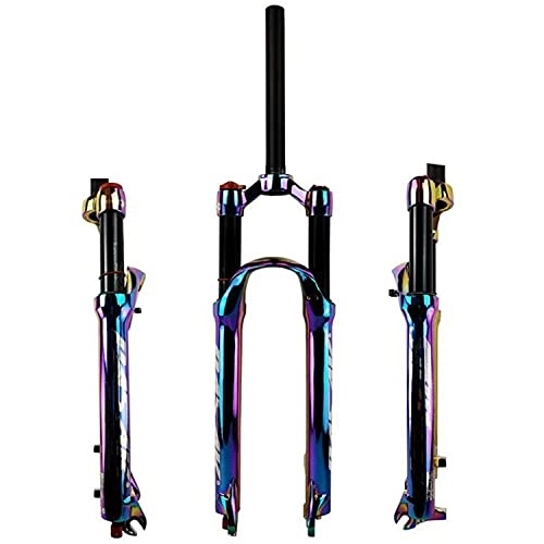 Fourches VTT : ZCXBHD Suspension Fork VTT 27, 5 / 29in Air Montagne Fourche Avant Fourches À Suspension Tube Droit Rebond Ajuster Voyage 100mm QR 9mm Frein À Disque (Color : Manual Lockout, Size : 29 inch)