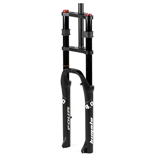 Fourches VTT : ZGYZ VTT E-Bike Fat Fourche Avant 26"170mm Débattement, Frein à Disque 1-1 / 8" Steerer Vélo Suspension Fourche Amortissement d'air pour 4.0"Pneu, QR, BMX, ATB