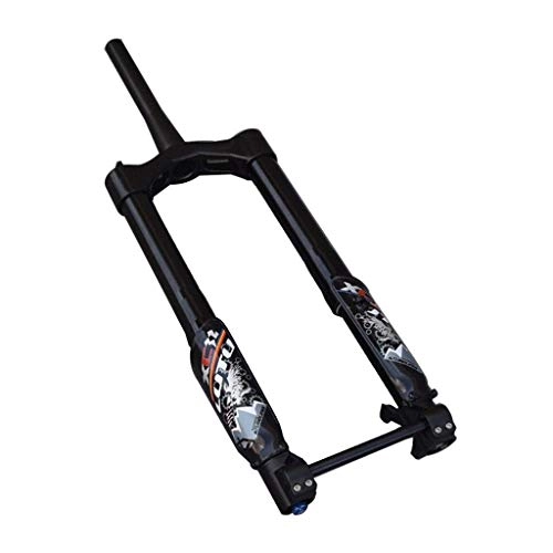 Fourches VTT : ZNBH Fat Bicycle Downhill Fork 26 Pouces Fourche à Suspension de vélo 150mm Largeur pour VTT VTT BMX Gros Pneu 4.8"air Amortisseur Amortissement réglage Frein à Disque axe traversant 15mm 130mm