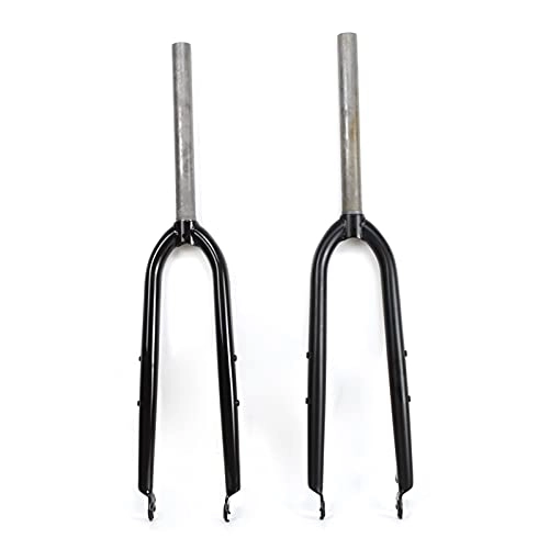 Fourches VTT : ZZHH 26 27.5"Chrome Molybdène en Acier Bike Fork MTB Mountain Vélo Vélo Frein Fork Peut Installer 4, 0 pneus de Grande Taille (Color : Matte)