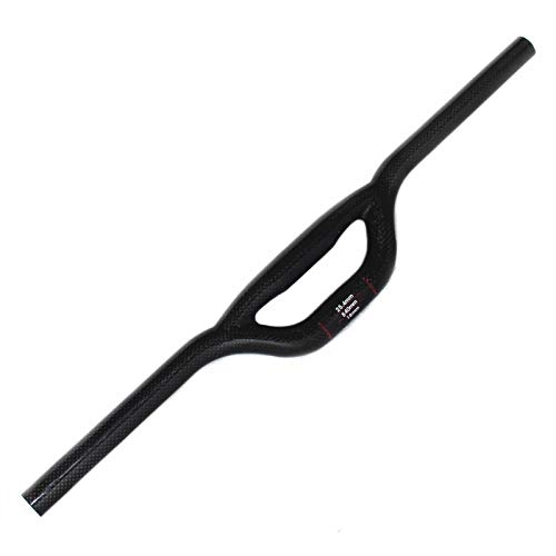 Guidon VTT : Guidon de Vélo Vélo Guidon Fibre de Carbone vélo Guidon Montagne vélo Guidon Pliant vélo Guidon pour Vélo de Route VTT (Couleur : Black, Size : 2.54x52cm)