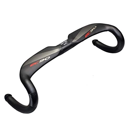 Guidon VTT : KCCCC Guidon de vélo Vélo Bent Bar Drop Bars Route Fibre de Carbone Pleine vélo Guidon Racing Guidon 31.8mm 400 / 440mm pour VTT Vélo De Route (Taille : 440mm)