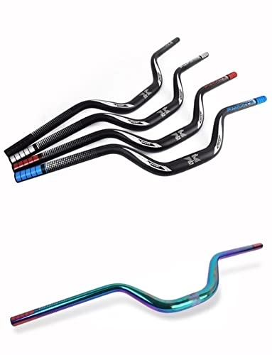 Guidon VTT : LENSHAO Guidon de VTT robuste 720 / 780 x 31, 8 mm - Guidon de vélo avec grand angle d'irondelle - Pièces de vélo de route (couleurs : 780 mm)