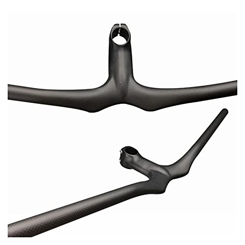 Guidon VTT : liangzai Brillant / Mate 3K Carbon Mountain Bicyclettes Guidon Guidon intégré Tige de Guidon Ajustement pour Les pièces à vélo MTB Hilarity (Color : Matte)