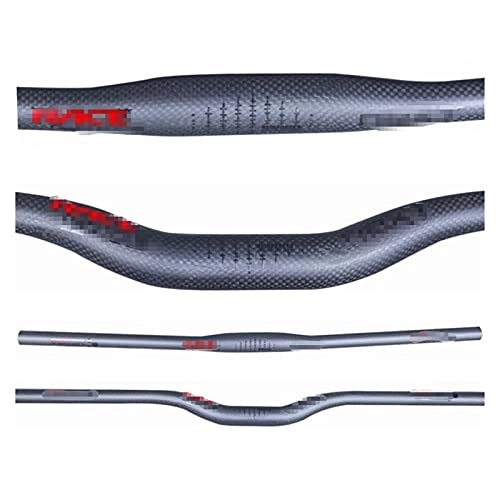 Guidon VTT : liangzai Vélo de Montagne Super Light VTT 3K Complet Carbon Guidon Matte Bicyclette Bac à vélo Matte Fit pour Les pièces MTB 31.8 * 600-760mm Hilarity (Color : Flat Handlebar 640mm)