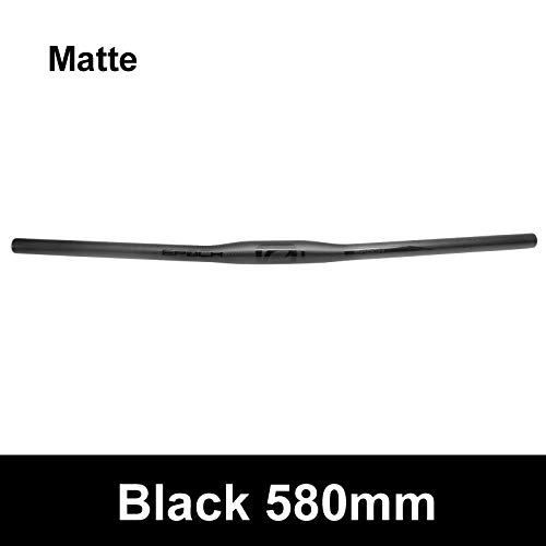 Guidon VTT : MTB Carbon Friber Bicycle Flat Or Rise Maniable Mountain Bike Parts 31, 8 x 580 / 600 / 620 / 640 / 660 / 680 / 700 / 720 / 740, Flat 580 mm.