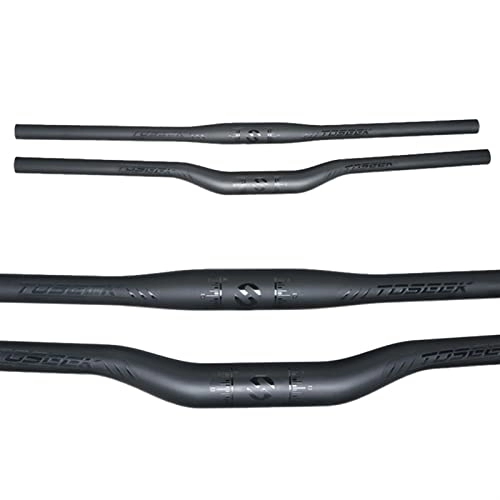 Guidon VTT : ONILA Guidon courbé pour vélo de route, guidon de vélo, guidon de VTT, barre plate, pièces de vélo, noir mat UD en fibre de carbone, guidon de vélo de route de 31, 8 mm (couleur : plat 600 mm)