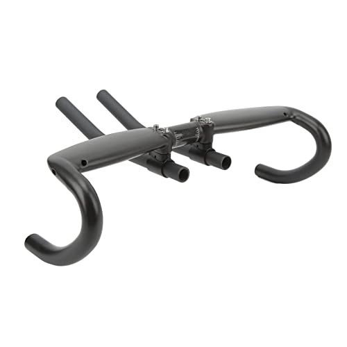 Guidon VTT : plplaaobo Guidon en Fibre De Carbone, Calibre 31, 8 Mm, Longueur 440 Mm, Guidon De Vélo De Route Antidérapant, Confortable Et Ergonomique pour VTT