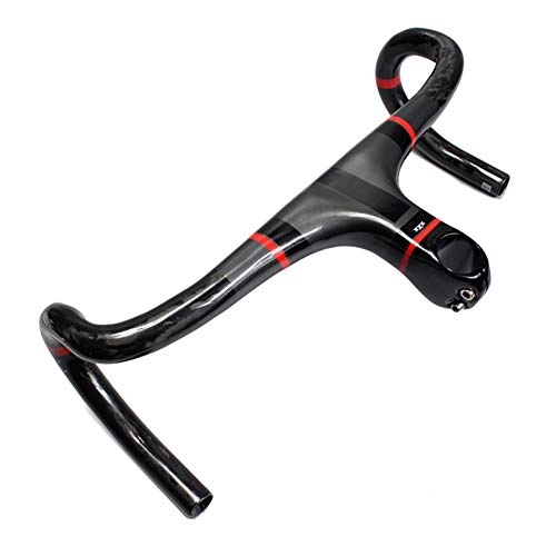 Guidon VTT : QBIL Poignée d'équitation pour vélo de Montagne, Fibre de Carbone Ultra légère, poignée de vélo, Noir Mat, Guidon de vélo, Descente, Tout Terrain, Noir, 28.6x440x90mm