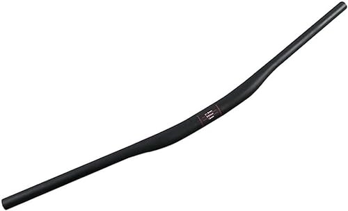 Guidon VTT : Style de vie Guidon de VTT en Fiber de carbone petit guidon d'hirondelle VTT léger Extra Long guidon plat Pratique (Color : Black, Size : 820mm)