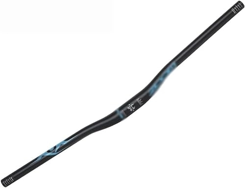 Guidon VTT : Style de vie Pièces de guidon droit vtt Guidon VTT allongé 720 mm Guidon en aluminium rehaussé de 20 mm Pratique (Color : Blu)