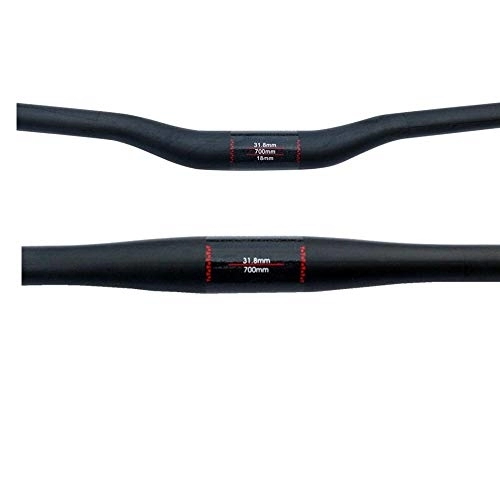 Guidon VTT : TLBBJ Bicycle Handlebar Guidon Carbone Mat Pleine Fibre de Carbone UD Vélo de Montagne Droit Plat / Bend Riser Guidon Vélo VTT Partie 31, 8 * 600-760 mm Replaceable (Color : Flat 580MM)