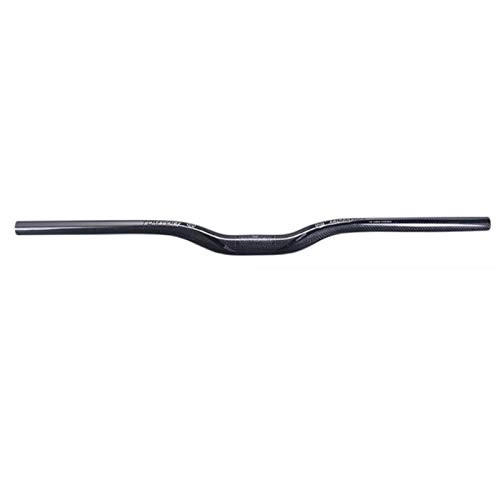 Guidon VTT : Vélo de Montagne en Fibre de Carbone VTT Pièces de Guidon Horizontales Noir Logo glacé 31.8mm (Color : Rise, Size : 700mm)