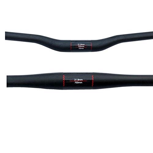 Guidon VTT : XINGYA Cintre Carbone Mat Pleine Fibre de Carbone UD Vélo de Montagne Droit Plat / Bend Riser Guidon Vélo VTT Partie 31, 8 * 600-760 mm (Color : Rise 600MM)