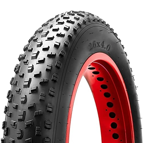 Pneus VTT : Fat Pneu, 26 x 4.0 Fat Bike, pneus de vélo électrique pliables, compatibles avec les vélos de montagne larges, pneus 26 × 4.0, pneus de vélo, VTT, pneus métalliques, vélos électriques, pneus de neige