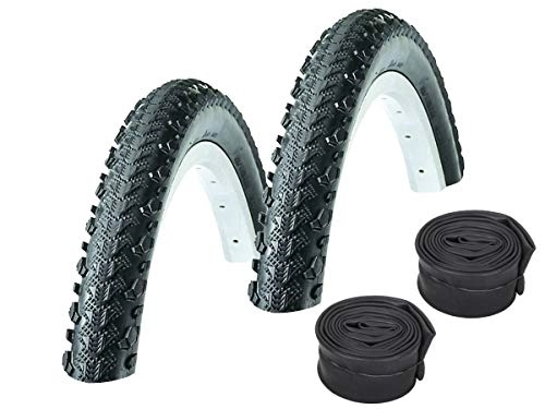 Pneus VTT : KENDA Kobra K885 Lot de 2 pneus de vélo VTT SEMI-Slick 50-559 / 26 x 2, 00 + chambres à air Conti