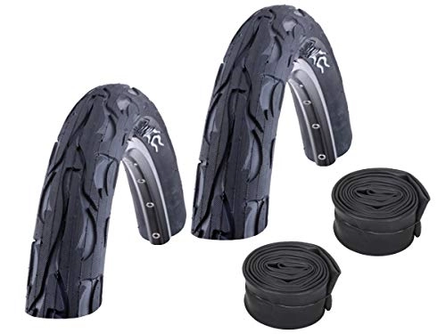 Pneus VTT : KENDA Lot de 2 pneus Flame K1008 pour vélo et VTT 26 x 2, 125 / 57-559 + chambres à air Conti