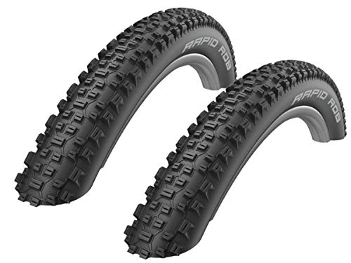 Pneus VTT : Velo.Set Lot de 2 VTT Schwalbe Rapid Rob Reifen / / 57-584 (27, 5 × 2, 25 m), variante : Schwarz.