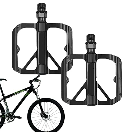 Pédales VTT : 2 Pcs Pédales pour Vélo - Pédales de vélo de montagne universelles en alliage d'aluminium 9 / 16 pouces - Pédale plate de plate-forme de vélo de rechange pour adulte pour vélo BMX de montagne de Lefenii