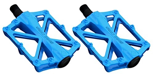 Pédales VTT : Basecamp 1 paire de vélo équipement en aluminium antidérapante VTT Pédales – 9 / 16, Homme femme, bleu