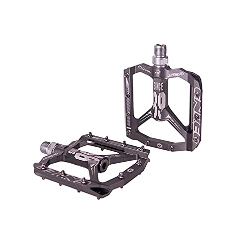 Pédales VTT : densité Vélo de Montagne Ultralight MTB CNC Pédale de vélo en Alliage d'aluminium du Pédales de Bicyclette antidérapantes Pièces de vélo Broche (Color : Gray)