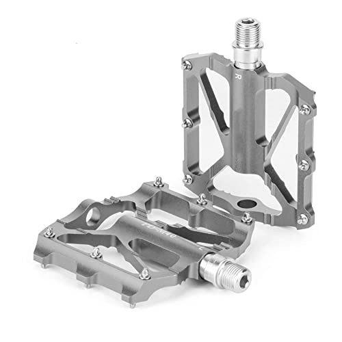 Pédales VTT : HSXMY Pédales De Vélo Pédales De Vélo De Montagne, Pédales De Vélo Plates Antidérapantes en Aluminium CNC Usinées, Pédales De Vélo Anodisées, pour Vélo De Route BMX / VTT 9 / 16", Gris