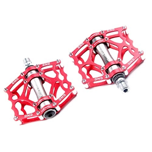 Pédales VTT : INOOMP 2Pcs Pédales de Vélo de Montagne VTT Pédales Bicyclettes Pédales de Vélo en Alliage D Aluminium (Rouge)