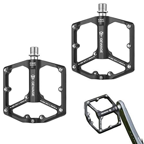 Pédales VTT : Jayehoze Pédales de vélo antidérapantes | Pédale antidérapante agrandie et élargie en Alliage d'aluminium, Pédale de vélo de Montagne à roulement scellé