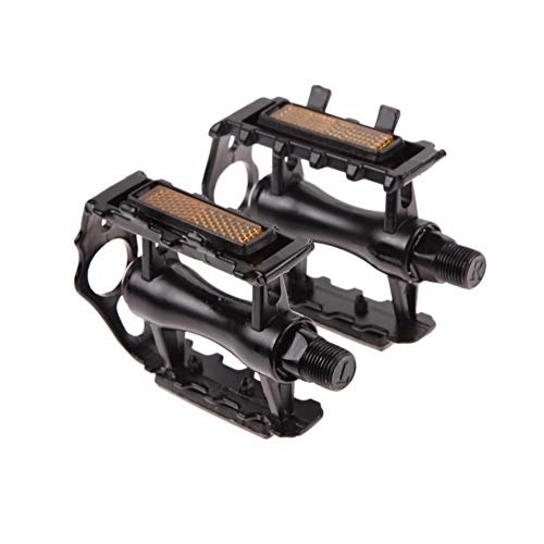 Pédales VTT : JINSUO Moonlight Star Vélo BMX Pédales -4 Couleurs VTT en Alliage d'aluminium Vélo de Montagne Vélo 9 / 16" Pédales Plat Creux Plat CagePedals Accessoires Vélo 1 Paire (Color : Black)