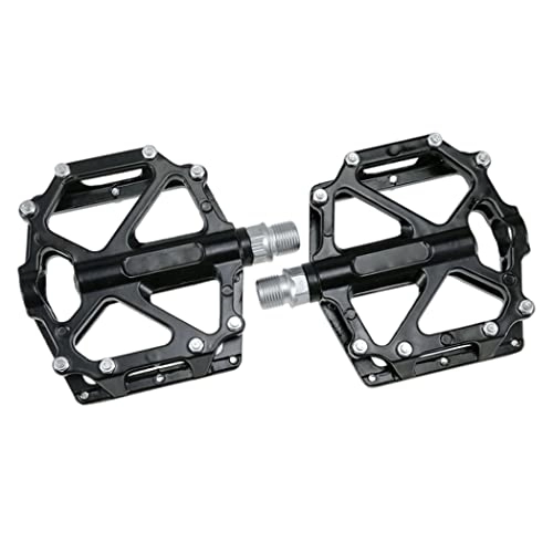 Pédales VTT : Jorzer Pédales de vélos en Aluminium léger Plate-Forme de vélo de Montagne pédale Accessoires de Cyclisme Universel 1pair - Noir