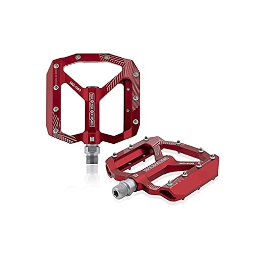 Pédales VTT : LANCYG Pedale Fahrrad, Pédale Vélo Pédales de vélo Scellés Utral CNC Corps en Aluminium pour VTT Road Vélo Pliant Vélo 3 Porte-vélos Porte-Vélo (Color : Red)