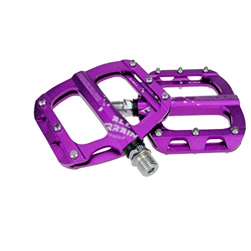Pédales VTT : Les pédales Plates pour Les vélos de Montagne sont des pédales Confortables, antidérapantes et résistantes à l'usure, des Fournitures de vélo, des pièces de Rechange-Purple
