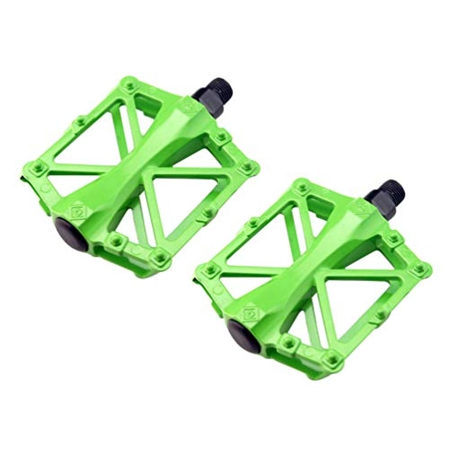 Pédales VTT : LIOOBO Pédale verte pour VTT en aluminium, pédales pour vélo, pour vélo de vélo, 1 paire