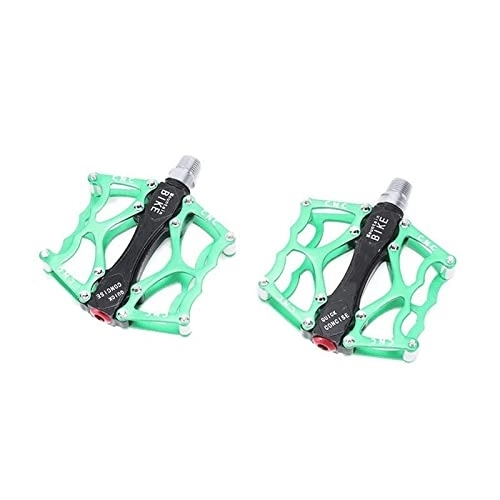 Pédales VTT : MACIMO Pédale de roulement en Alliage d'aluminium de vélo de Montagne Accessoires d'équitation de pédale de vélo de Route à dégagement Rapide antidérapant (Color : Green)