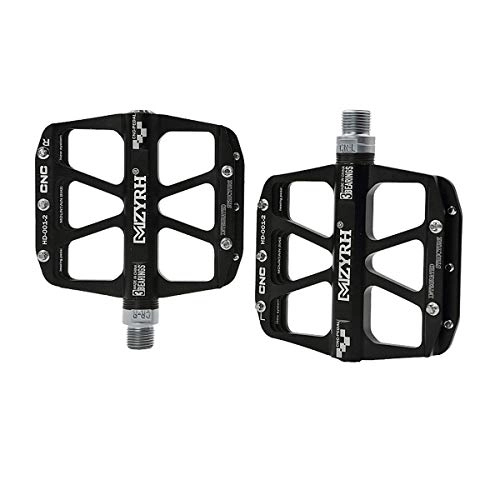 Pédales VTT : No logo Pédales de vélo Kppto Mountain Bike - Ultra Strong - Fraisage CNC 9 / 16" - Sealed 3 Bearing Pedale, Haute qualité et Durable. Noir