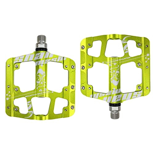 Pédales VTT : Ocobetom Pédale Vélo, Pédale VTT Cyclisme Pedales Plates Anti-Glissant en Alliage Aluminium Plate Forme ，3 Roulements，Accessoire De Vélo