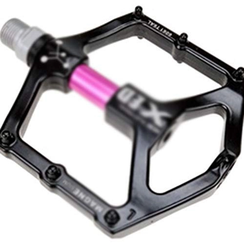 Pédales VTT : Pédale de Pied de vélo en Alliage de magnésium Portant des Accessoires d'équitation de pédale de Pied-Purple