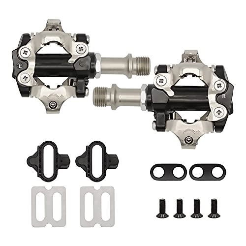 Pédales VTT : PéDale De VéLo Universelle Vtt PéDale De VéLo PéDales De VéLo PéDales Automatiques PéDales De Plate-Forme De VéLo + Ensemble De Taquets Pour VéLo De Route Spin Bike Vtt VéLo D'IntéRieur