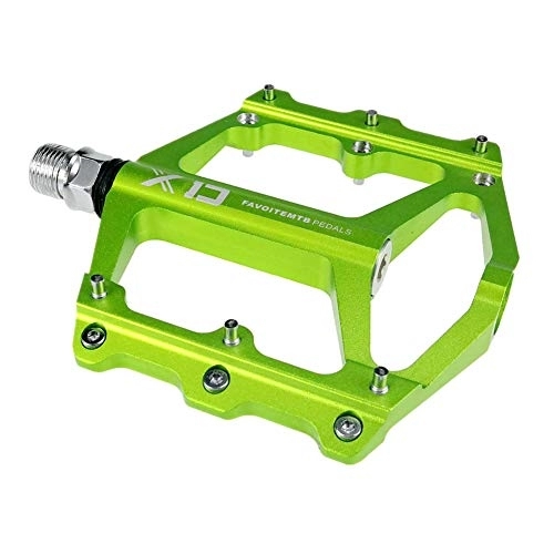 Pédales VTT : PéDale VTT Vélo Accessoires Vélo Pédale Cycle Accessoires Plat Pédales Cyclisme Accessoires Vélo De Route Pédales Accessoires de Vélo De Montagne Green, Free Size