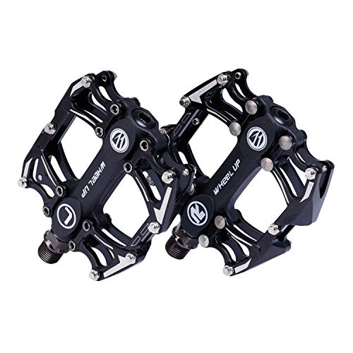 Pédales VTT : Pédale Vélo, Pédale VTT Route Cyclisme BMX Pedales Plates Anti-Glissant 9 / 16" en Alliage Aluminium Plate Forme 3 Roulement Scellé