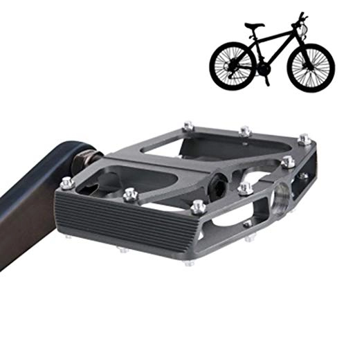 Pédales VTT : Pédales de vélo, Corps en Aluminium + matériau en Acier au Chrome-molybdène, pièces de Cyclisme-Gray