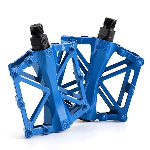 Pédales VTT : Pédales de vélo en alliage d'aluminium - Pédales de vélo universelles pour vélo de montagne BMX - Bleu