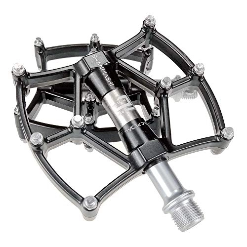 Pédales VTT : Pédales de vélo Pédales de vélo de montagne 1 paire de surface de pédales de vélo durables antidérapantes en alliage d'aluminium pour route vélo BMX 4 couleurs (SMS-082 PLUS) pour le cyclisme