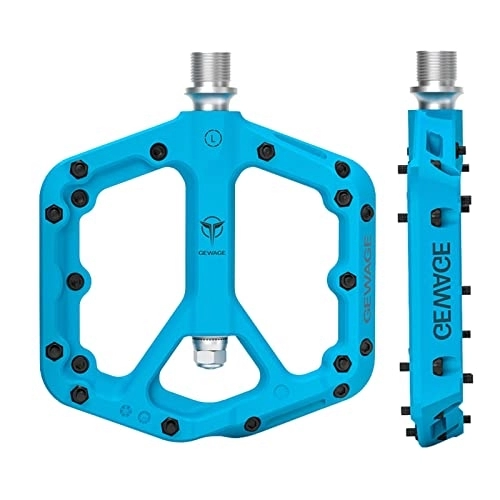 Pédales VTT : Pédales de vélo, Pédales de vélo de montagne antidérapantes - Remplacement de pédales de vélo de vélo 9 / 16 pouces, les pédales de vélo de montagne conviennent à la plupart des vélos pour adultes Lanzhi